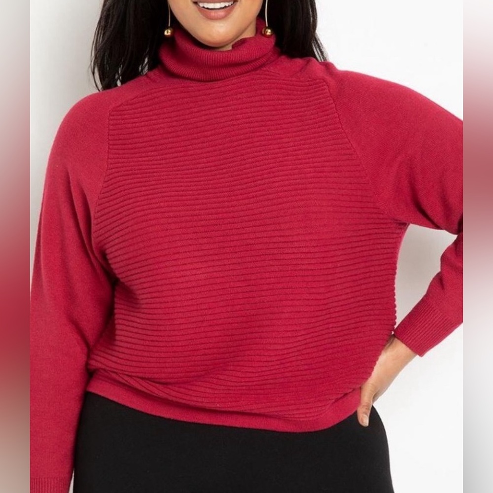Eloquii Deep Red Sweater, Awesome Condition, Warm but Not Too Warm! - Picture 1 of 10
